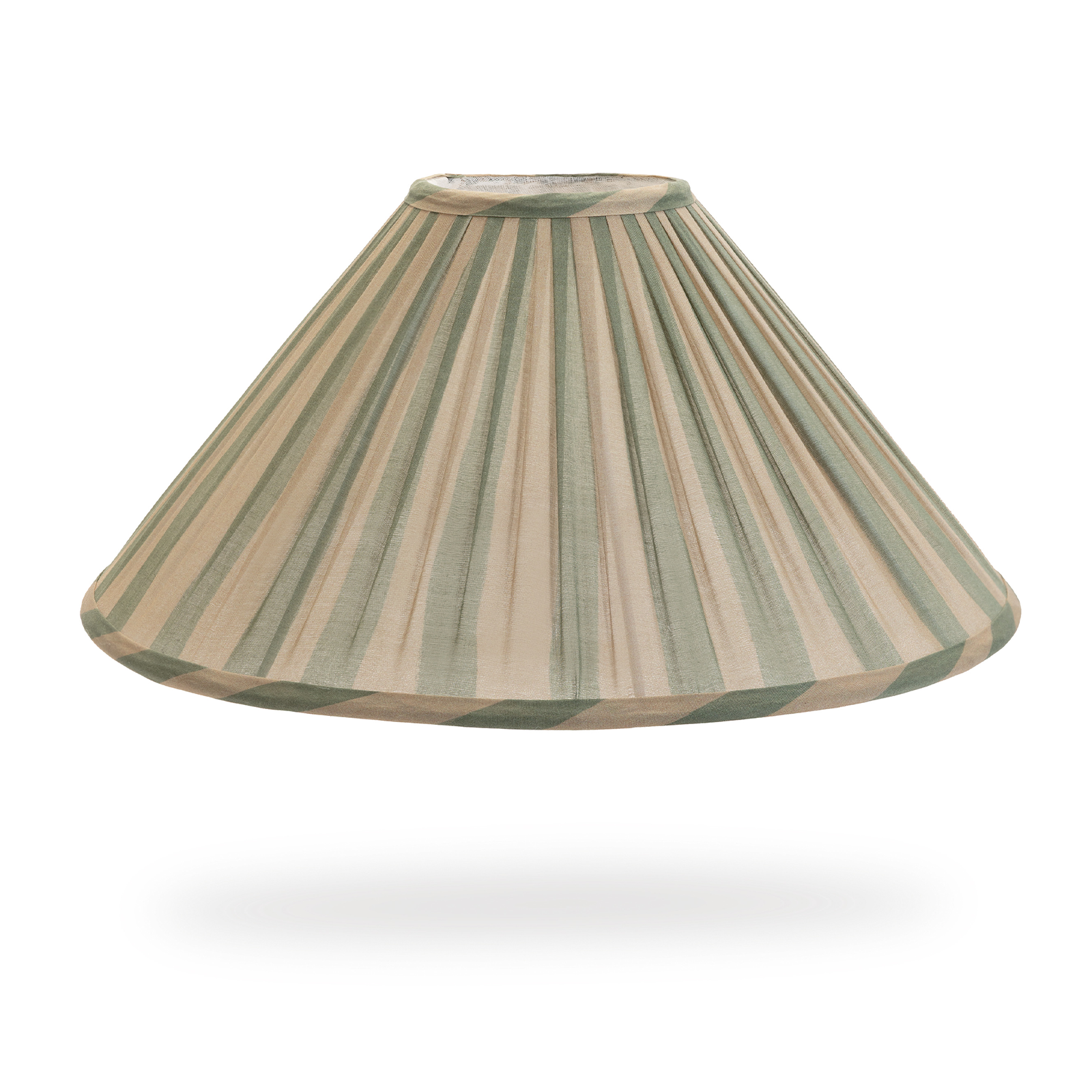 ARTIST'S STRIPE Sheer Pleated Lampshade - Sap & Alabaster