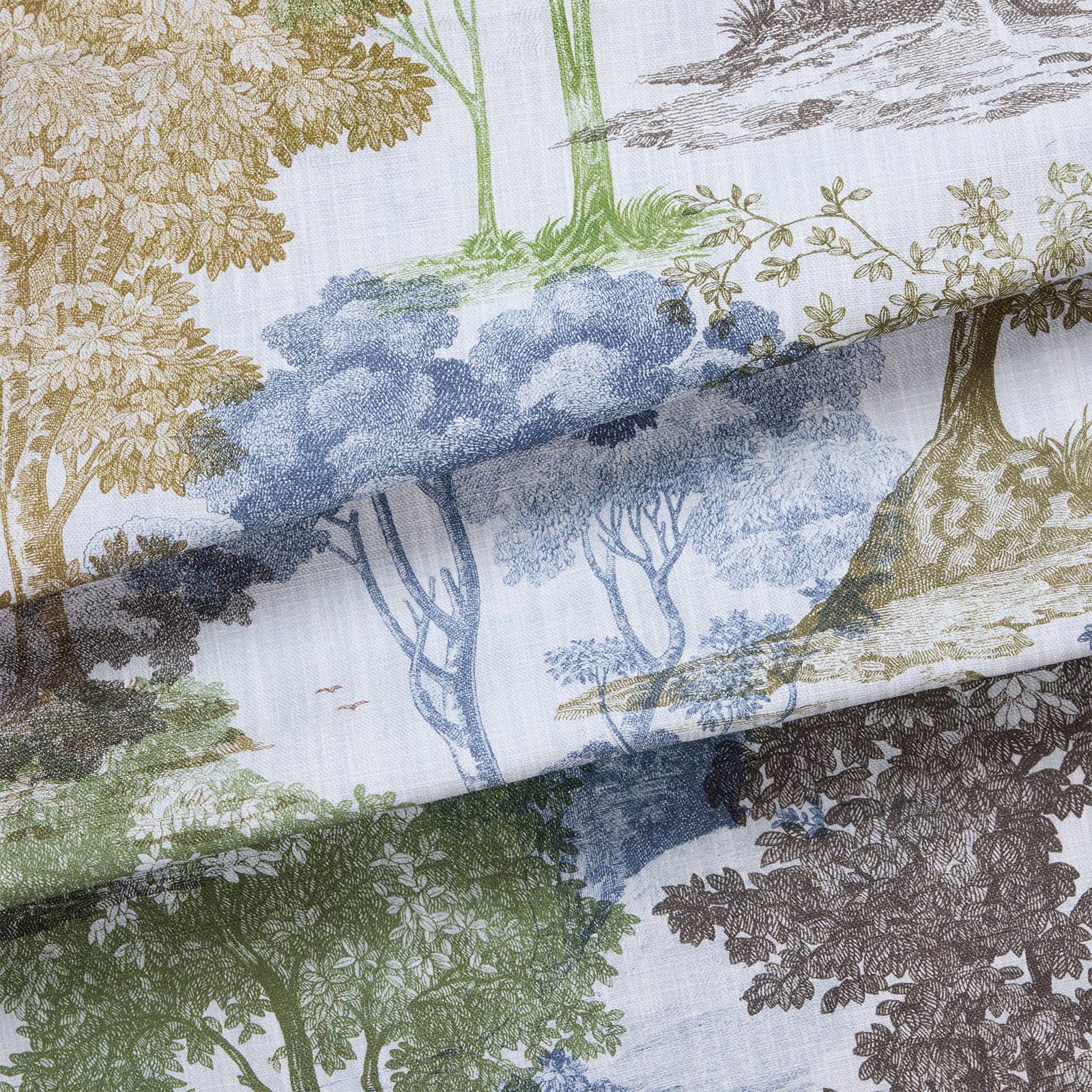 a fabric with trees on it