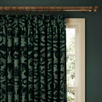 ANACONDA  Velvet Curtain - Petrol