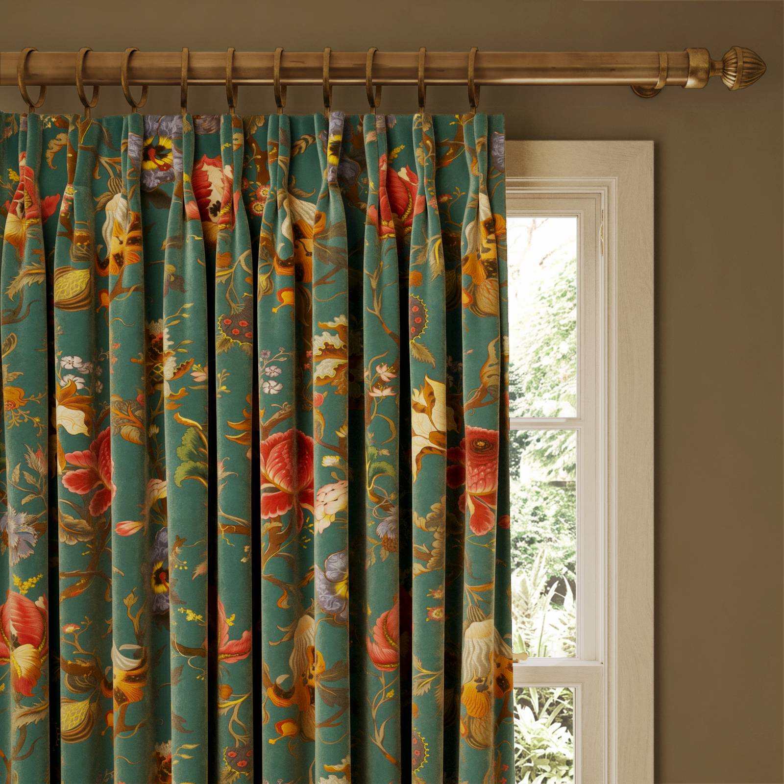 ARTEMIS Velvet Curtain - Petrol