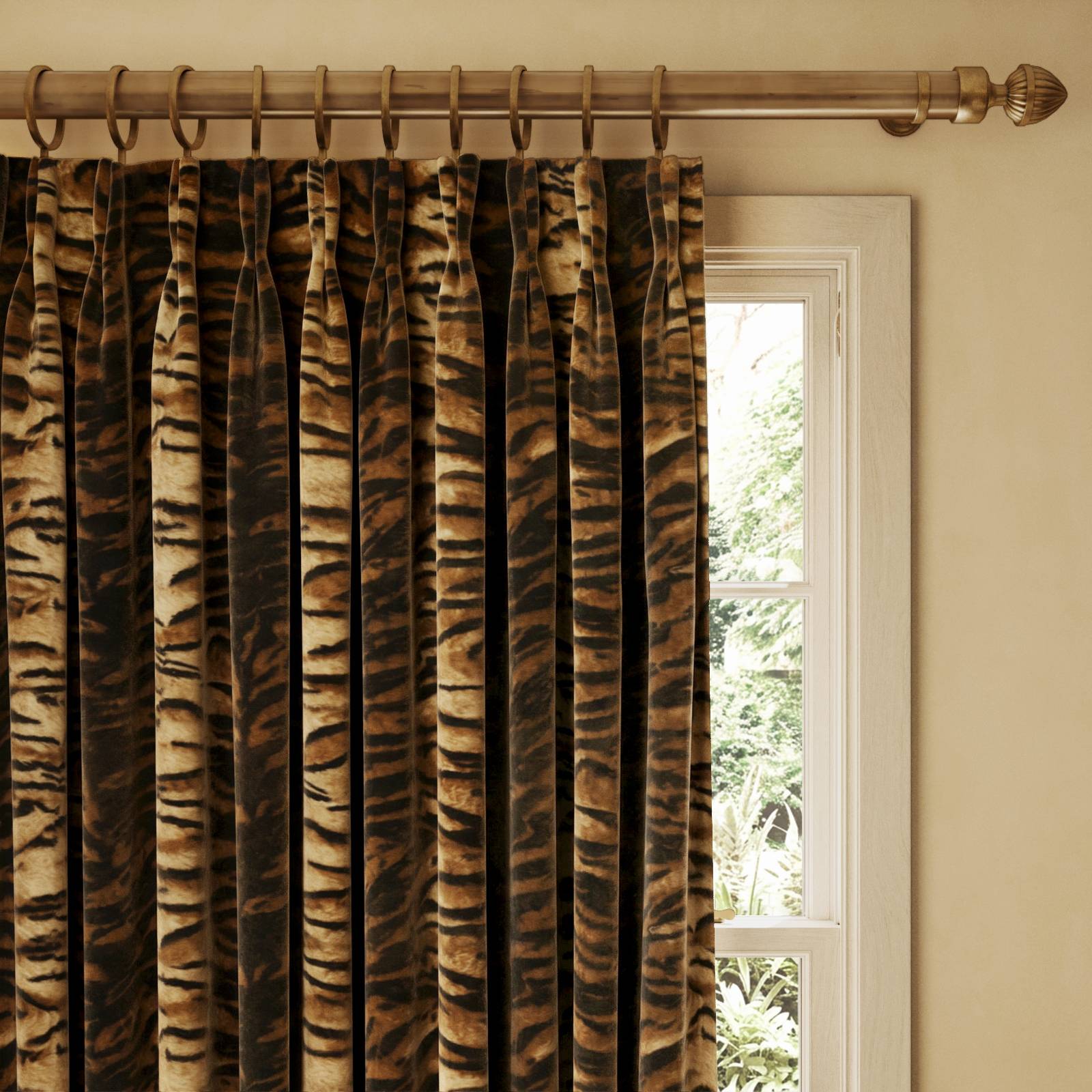 CASPIAN Velvet Curtain - Cocoa