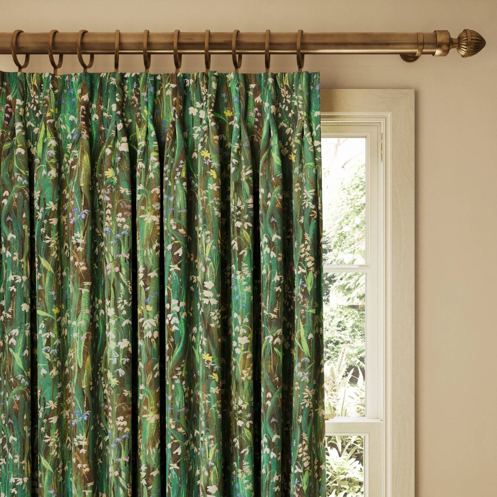 GALANTHI Cotton Linen Curtain - Viridis