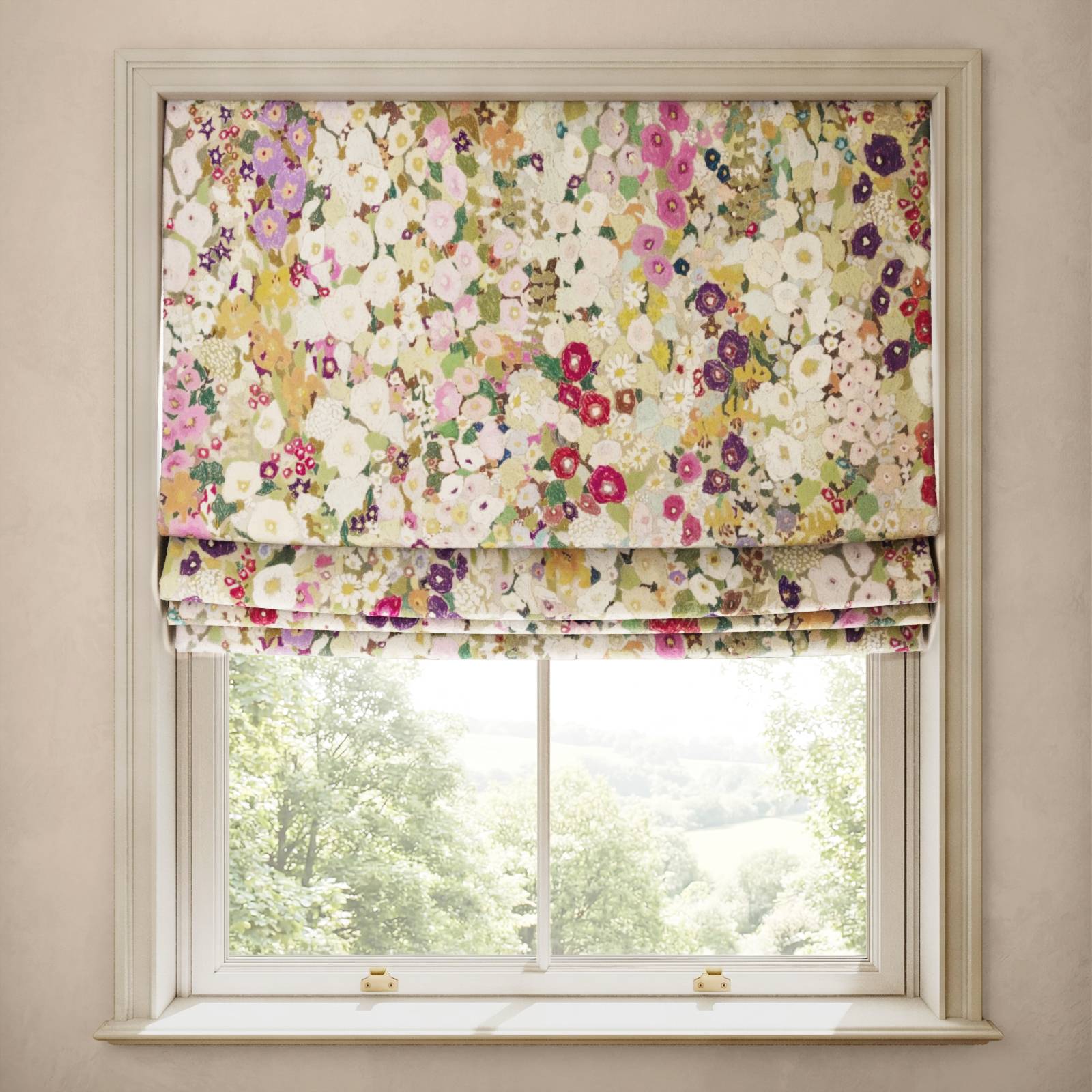 HOLLYHOCKS Velvet Blind - Spring