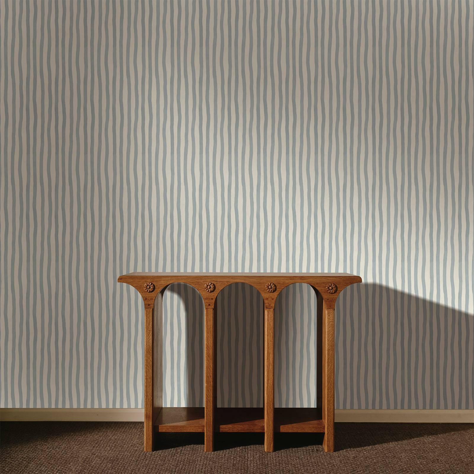 ARTIST'S STRIPE Wallpaper - Byzantine & Narcissus