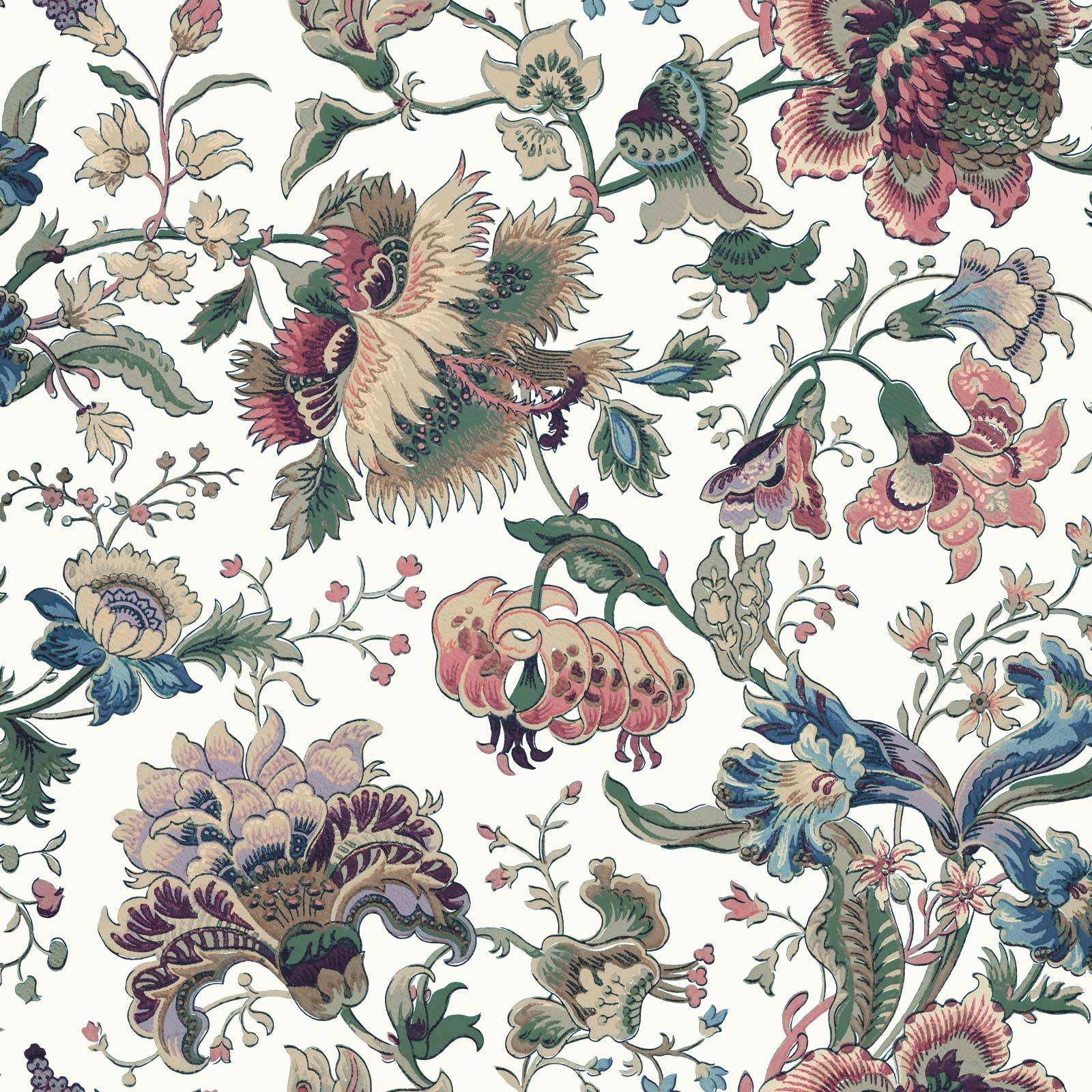 a floral pattern on a white background