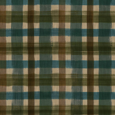 LONDON FIELDS CHECK Wallpaper - Cerulean Sample